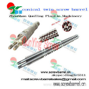 Twin Conical Double Screw Barrel For Injection Molding Machine 